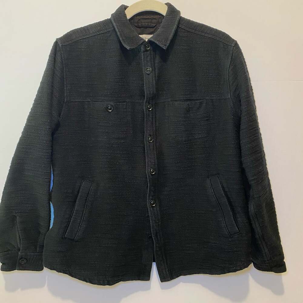 Weatherproof Vintage Mens Short Sleeve Linen Blend Woven Button Down Shirt (US,